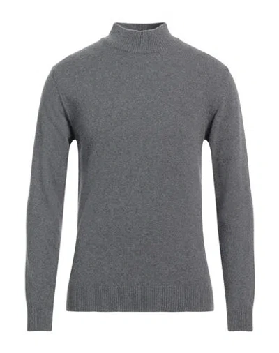 Daniele Fiesoli Man Turtleneck Lead Size Xxl Wool, Cashmere In Grey