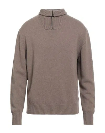 DANIELE FIESOLI DANIELE FIESOLI MAN TURTLENECK LIGHT BROWN SIZE L MERINO WOOL, POLYAMIDE