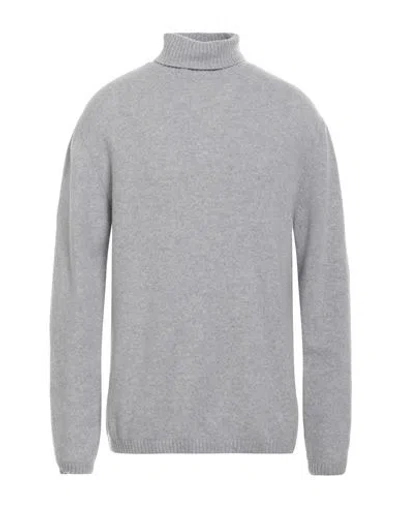 Daniele Fiesoli Man Turtleneck Light Grey Size Xxl Merino Wool