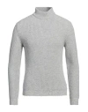 Daniele Fiesoli Man Turtleneck Light Grey Size L Merino Wool, Polyamide