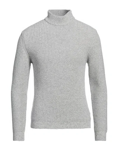 Daniele Fiesoli Man Turtleneck Light Grey Size L Merino Wool, Polyamide