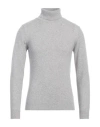 Daniele Fiesoli Man Turtleneck Light Grey Size Xxxl Merino Wool, Cashmere In Grey