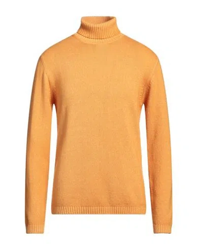 Daniele Fiesoli Man Turtleneck Mandarin Size L Cashmere In Yellow