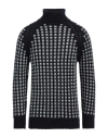 Daniele Fiesoli Man Turtleneck Midnight Blue Size M Baby Alpaca Wool, Merino Wool