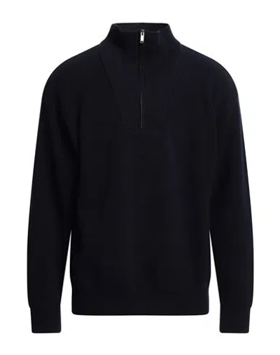 Daniele Fiesoli Man Turtleneck Midnight Blue Size M Merino Wool, Polyamide In Blue