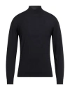 Daniele Fiesoli Man Turtleneck Midnight Blue Size M Merino Wool