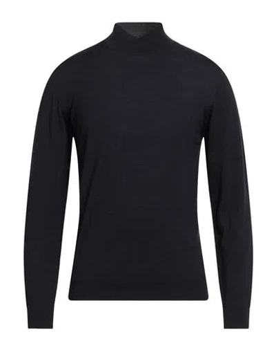 Daniele Fiesoli Man Turtleneck Midnight Blue Size M Merino Wool