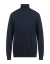Daniele Fiesoli Man Turtleneck Midnight Blue Size Xxl Merino Wool