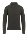 Daniele Fiesoli Man Turtleneck Military Green Size L Merino Wool, Polyamide In Black