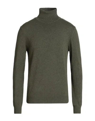 Daniele Fiesoli Man Turtleneck Military Green Size Xl Cashmere In Green