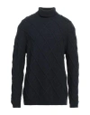 Daniele Fiesoli Man Turtleneck Navy Blue Size L Merino Wool