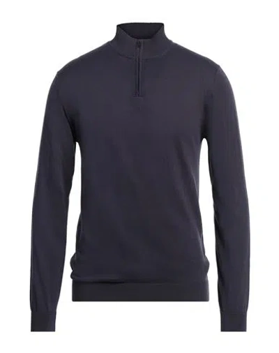 Daniele Fiesoli Man Turtleneck Navy Size Xl Cotton In Navy Blue