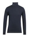 Daniele Fiesoli Man Turtleneck Navy Blue Size M Merino Wool