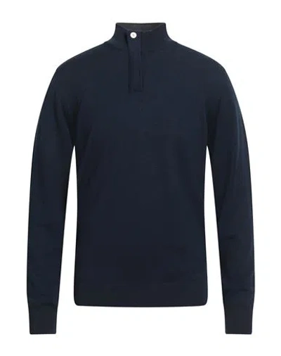Daniele Fiesoli Man Turtleneck Navy Size L Merino Wool