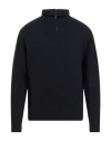Daniele Fiesoli Man Turtleneck Navy Size L Merino Wool, Polyamide In Black