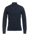 Daniele Fiesoli Man Turtleneck Navy Size S Merino Wool