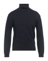 Daniele Fiesoli Man Turtleneck Navy Size S Virgin Wool In Blue