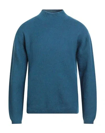 Daniele Fiesoli Man Turtleneck Pastel Blue Size L Virgin Wool