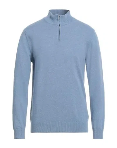 Daniele Fiesoli Man Turtleneck Pastel Blue Size S Wool, Cashmere