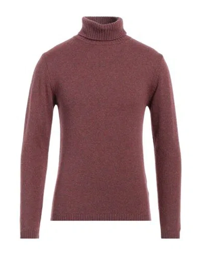 Daniele Fiesoli Man Turtleneck Pastel Pink Size L Merino Wool