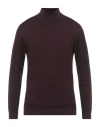 Daniele Fiesoli Man Turtleneck Plum Size Xl Merino Wool