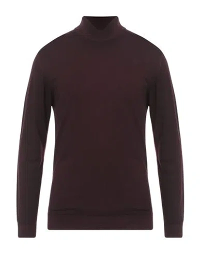 Daniele Fiesoli Man Turtleneck Plum Size Xl Merino Wool