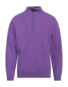 Daniele Fiesoli Man Turtleneck Purple Size M Merino Wool, Polyamide