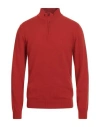 Daniele Fiesoli Man Turtleneck Rust Size L Wool, Cashmere