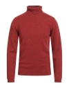Daniele Fiesoli Man Turtleneck Rust Size S Merino Wool