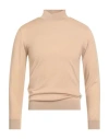 Daniele Fiesoli Man Turtleneck Sand Size S Merino Wool