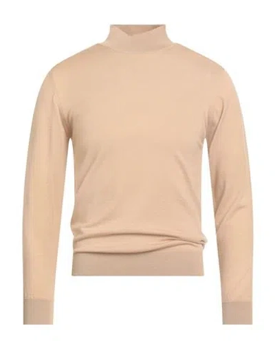 Daniele Fiesoli Man Turtleneck Sand Size S Merino Wool