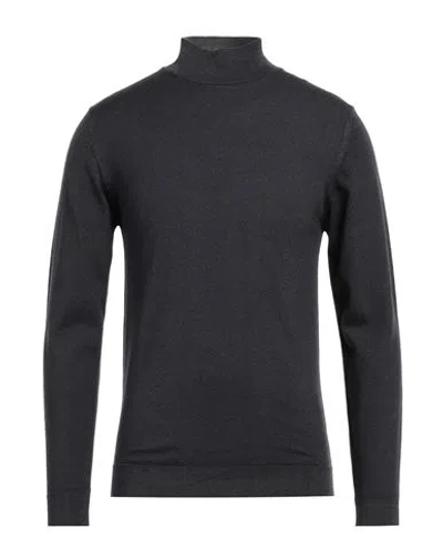 Daniele Fiesoli Man Turtleneck Steel Grey Size L Merino Wool In Grey