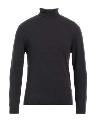 Daniele Fiesoli Man Turtleneck Charcoal Size Xl Merino Wool, Polyamide, Cashmere In Grey