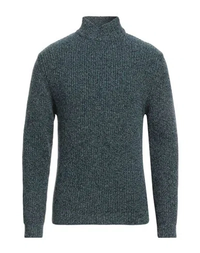 Daniele Fiesoli Man Turtleneck Turquoise Size S Merino Wool, Polyamide In Blue