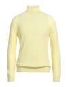 Daniele Fiesoli Man Turtleneck Yellow Size M Merino Wool, Polyamide, Cashmere