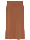 Daniele Fiesoli Merino-blend Midi Skirt In Brown