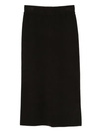 Daniele Fiesoli Merino-blend Midi Skirt In Gray