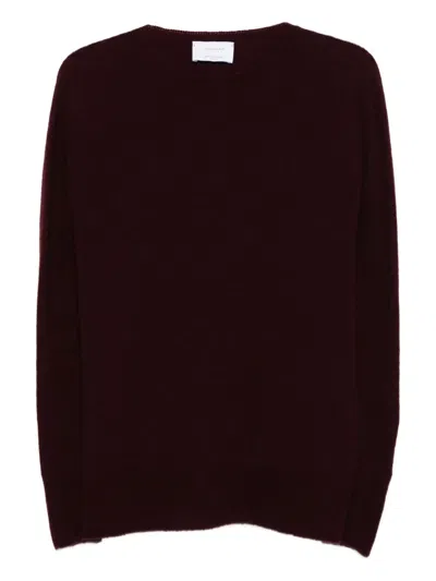 Daniele Fiesoli Merino-cashmere-blend Crew-neck Sweater In Red