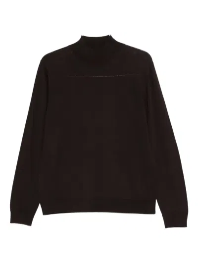 Daniele Fiesoli Mock-neck Sweater In Brown