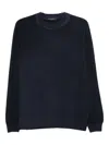 Daniele Fiesoli Raglan-sleeve Crew-neck Sweater In Blue