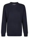 Daniele Fiesoli Relaxed Fit Dark Navy Sweater With Dropped Shoulders In Blue
