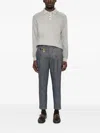 Daniele Fiesoli Ribbed-panel Polo Shirt In Gray