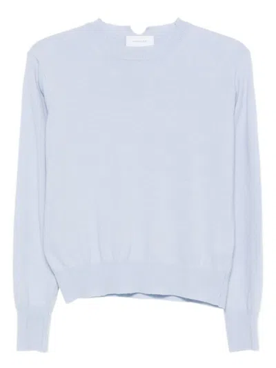 Daniele Fiesoli Round-neck Merino-cashmere-blend Sweater In Blue