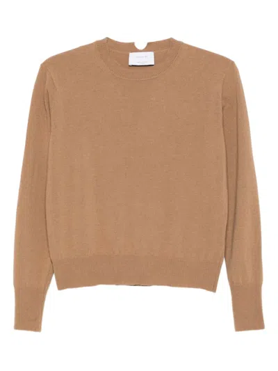 Daniele Fiesoli Round-neck Merino-cashmere-blend Sweater In Neutral