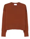 Daniele Fiesoli Round-neck Wool Sweater In Brown
