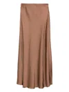 Daniele Fiesoli Satin Skirt In Brown