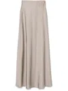 Daniele Fiesoli Satined Midi Skirt In Grey