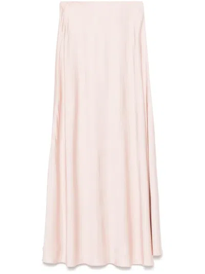 Daniele Fiesoli Satined Midi Skirt In Pink
