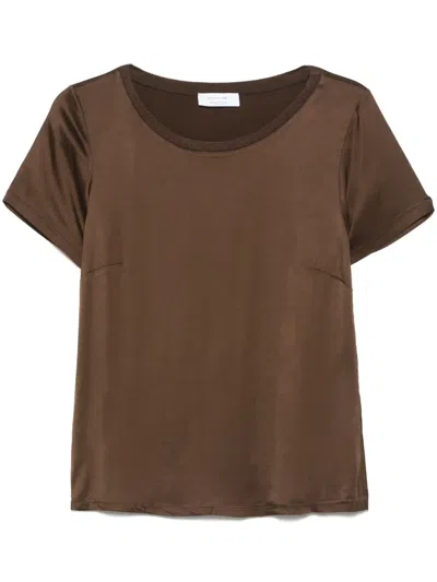 Daniele Fiesoli Satined T-shirt In Brown
