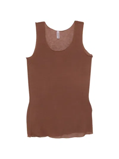 Daniele Fiesoli Scoop-neck Tank Top In Brown